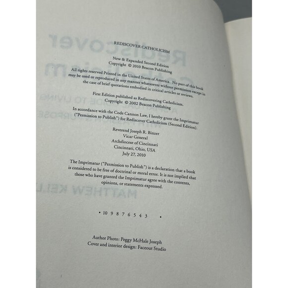 Rediscover Catholicism book paperback 2010 english beacon 324pgs Matt Kelly READ - Picture 2 of 6